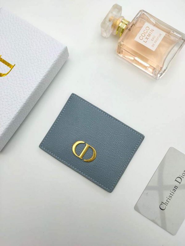 Dior S2098 Wallet 30 Montaigne card holder M928 Light Blue Grained Calfskin | Dior S2098 Wallet M928 30 montaigne card holder 36