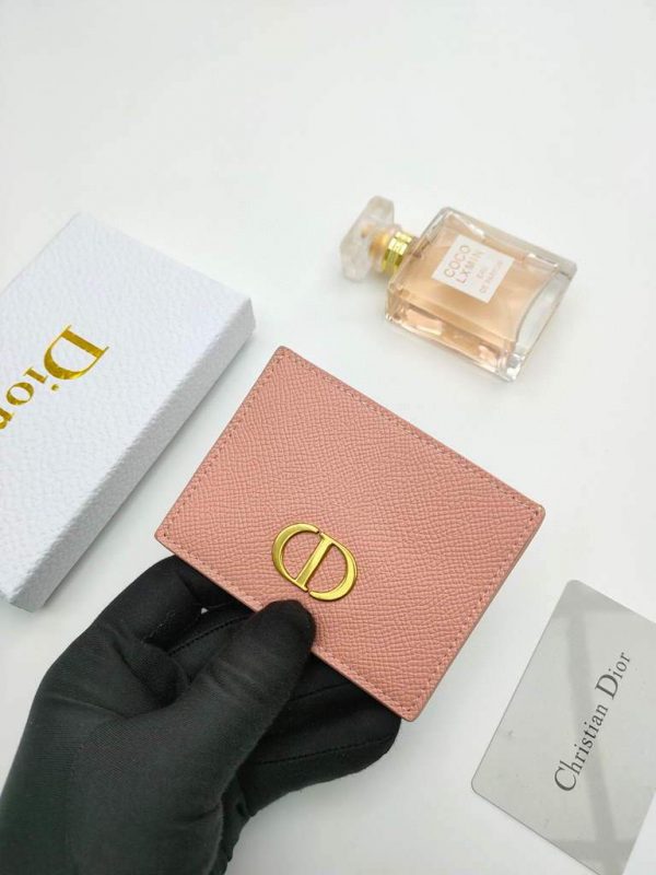Dior S2098 Wallet 30 Montaigne card holder M928 Pink Grained Calfskin | Dior S2098 Wallet M928 30 montaigne card holder 43