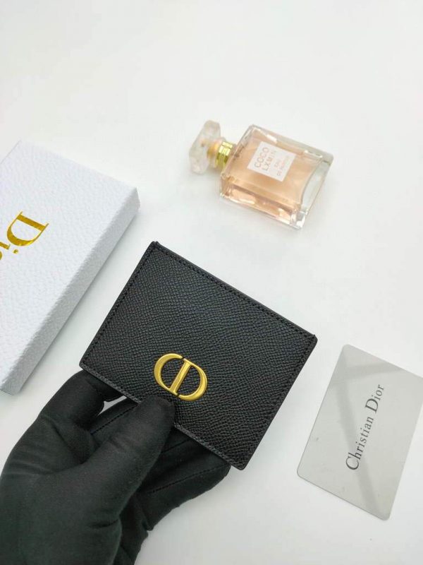 Dior S2098 Wallet 30 Montaigne card holder M928 Black Grained Calfskin | Dior S2098 Wallet M928 30 montaigne card holder 53