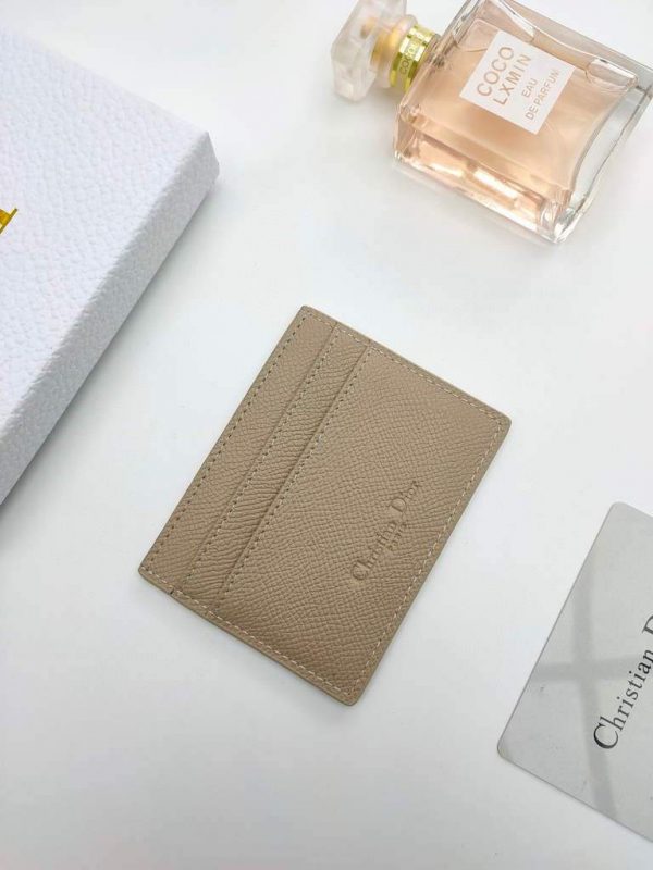 Dior S2098 Wallet 30 Montaigne card holder M928 Apricot Grained Calfskin | Dior S2098 Wallet M928 30 montaigne card holder 57