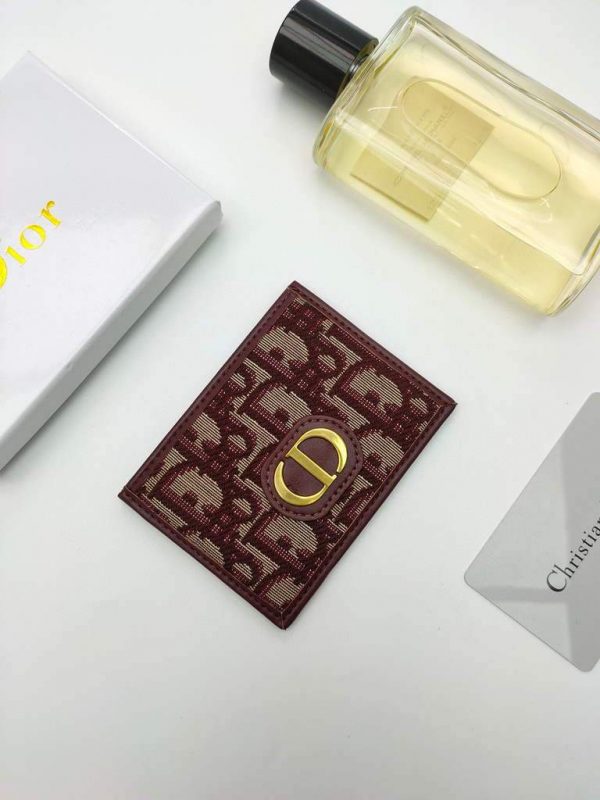 Dior S2098 Wallet 30 Montaigne card holder M928 Wine Red | Dior S2098 Wallet M928 30 montaigne card holder wine red 2
