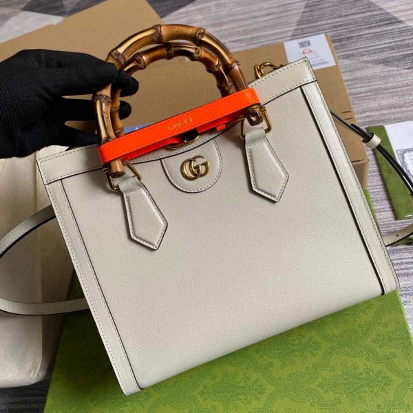 Gucci Diana small tote bag top handle bag 660195 White | Gucci 660195 Gucci Diana small tote Shoulder bag beige 5
