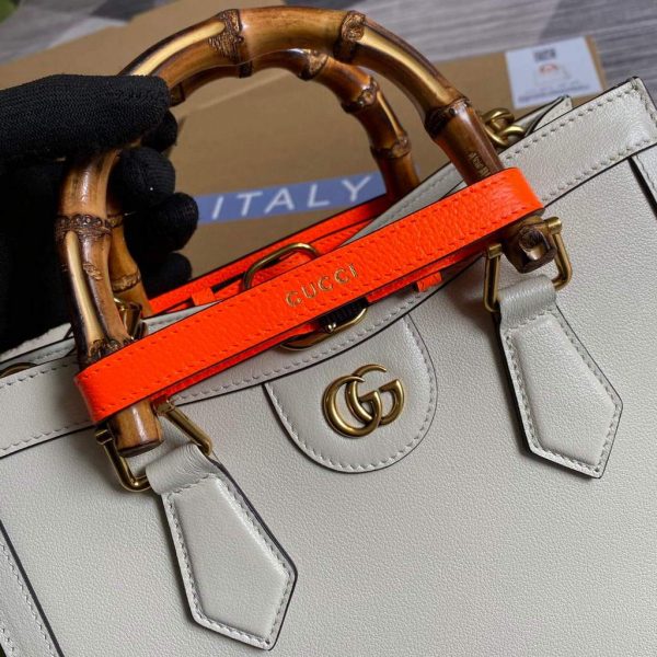 Gucci Diana small tote bag top handle bag 660195 White | Gucci 660195 Gucci Diana small tote Shoulder bag beige 6