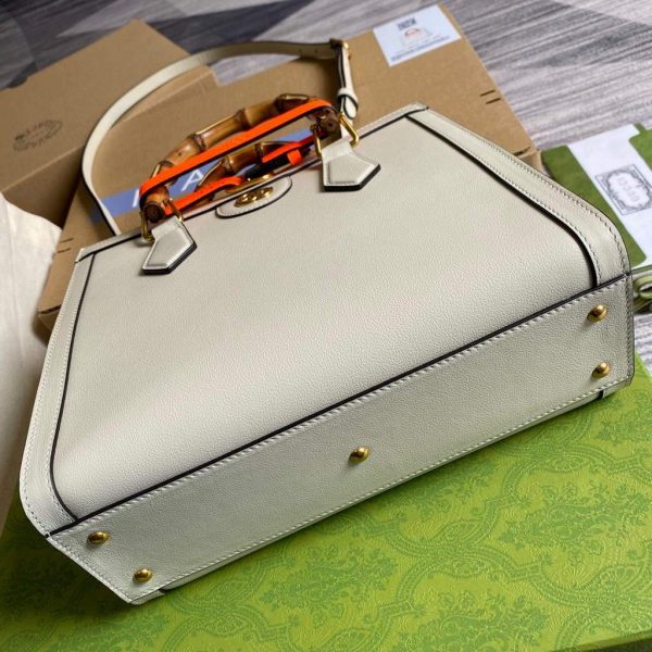 Gucci Diana small tote bag top handle bag 660195 White | Gucci 660195 Gucci Diana small tote Shoulder bag beige 8