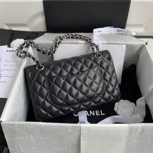 Chanel A01112 CF Quilted Classic Flap Bag in Grainy Lambskin Black | chanel a01112 cf quilted classic flap bag in grainy lambskin black 47