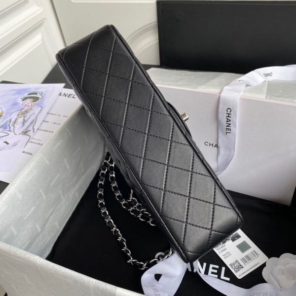 Chanel A01112 CF Quilted Classic Flap Bag in Grainy Lambskin Black | chanel a01112 cf quilted classic flap bag in grainy lambskin black 50