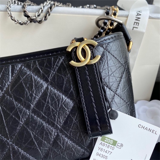 Chanel A91810 Gabrielle Small Hobo Bag Black | chanel a91810 gabrielle small hobo bag black 3