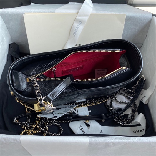 Chanel A91810 Gabrielle Small Hobo Bag Black | chanel a91810 gabrielle small hobo bag black 8