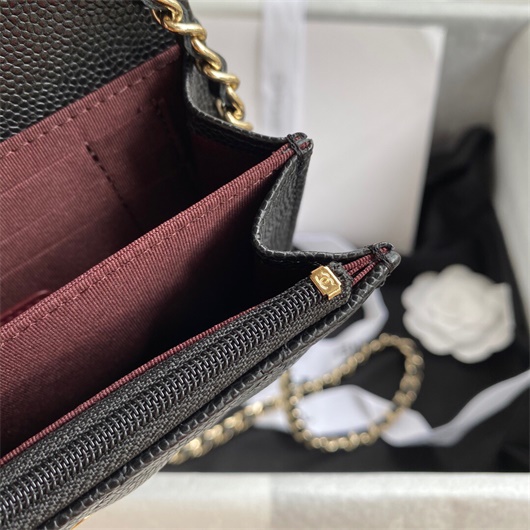 Chanel AP1649 Mini Wallet on Chain Grained Calfskin Black | chanel ap1649 mini wallet on chain grained calfskin black 17