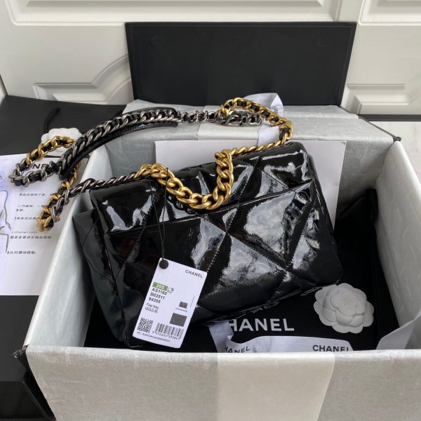 Chanel AS1160 Chanel 19 Flap B02511 N6512 Lambskin Bag Black | chanel as1160 chanel 19 flap b02511 n6512 lambskin bag black 2