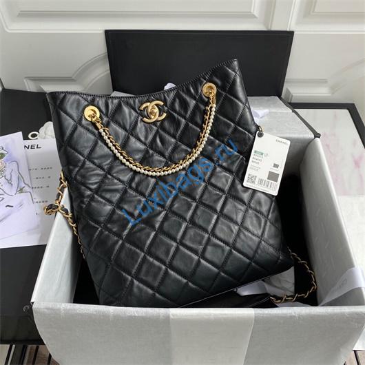 Chanel AS2213 Shopping Bag Calfskin Black | chanel as2213 shopping bag calfskin black 2