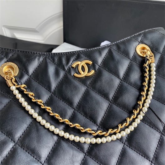 Chanel AS2213 Shopping Bag Calfskin Black | chanel as2213 shopping bag calfskin black 5