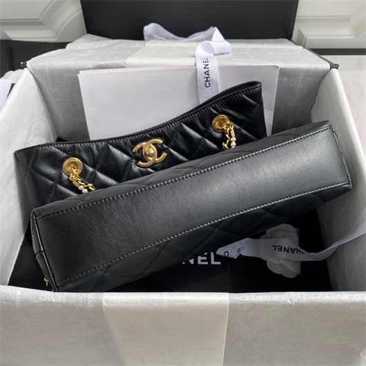 Chanel AS2213 Shopping Bag Calfskin Black | chanel as2213 shopping bag calfskin black 6
