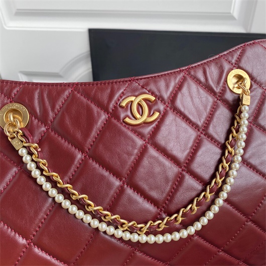 Chanel AS2213 Shopping Bag Calfskin Wine Red | chanel as2213 shopping bag calfskin wine red 4