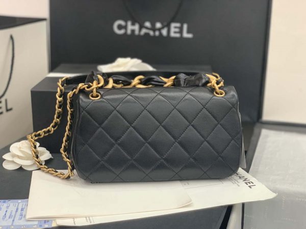 Chanel AS2388 Chanel Flap Bag Shiny Lambskin Gold Black | chanel as2388 chanel flap bag shiny lambskin gold black 5
