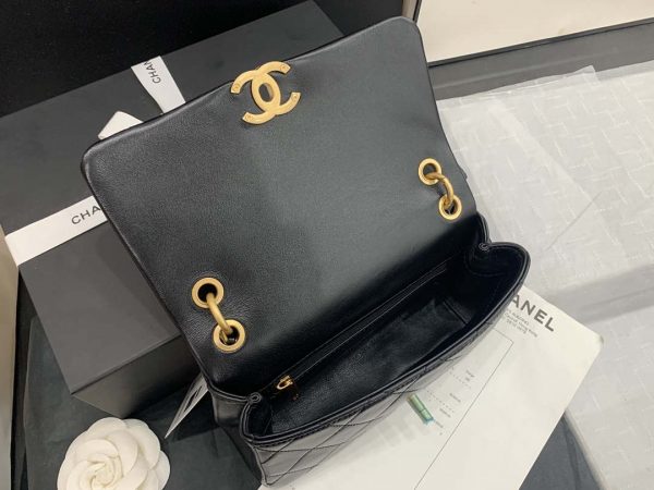 Chanel AS2388 Chanel Flap Bag Shiny Lambskin Gold Black | chanel as2388 chanel flap bag shiny lambskin gold black 8