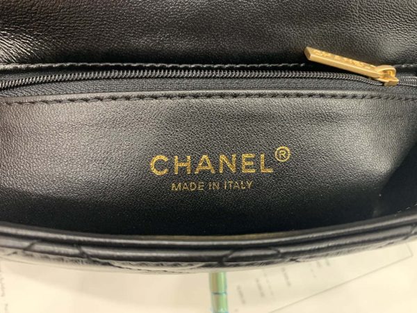 Chanel AS2388 Chanel Flap Bag Shiny Lambskin Gold Black | chanel as2388 chanel flap bag shiny lambskin gold black 9