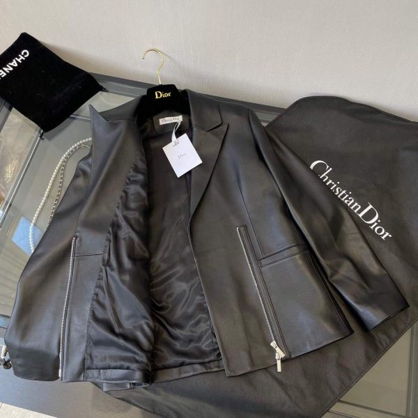 Dior 125V43 Women's Cropped Jacket 38116 Black Lambskin | dior 125v43 womens cropped jacket 38116 black lambskin 6
