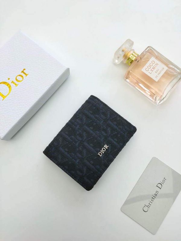 Dior Dior Wallet Mini Lady Blue S0178 Dior Oblique Jacquard Black | dior dior wallet mini lady blue s0178 dior oblique jacquard black 21