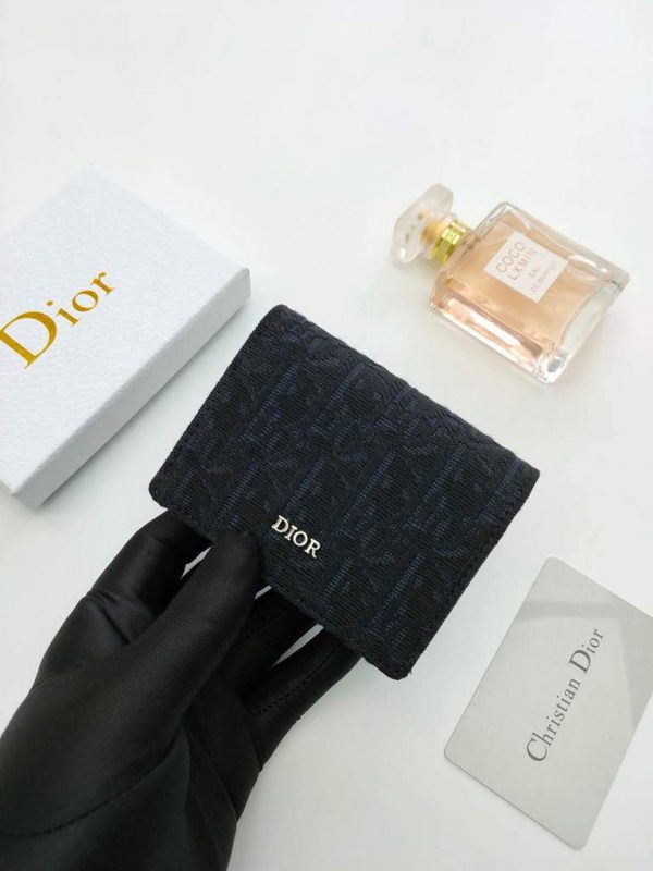 Dior Dior Wallet Mini Lady Blue S0178 Dior Oblique Jacquard Black | dior dior wallet mini lady blue s0178 dior oblique jacquard black 22