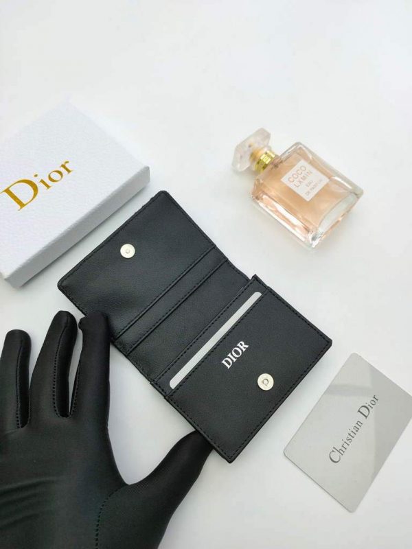 Dior Dior Wallet Mini Lady Blue S0178 Dior Oblique Jacquard Black | dior dior wallet mini lady blue s0178 dior oblique jacquard black 23