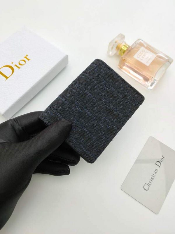Dior Dior Wallet Mini Lady Blue S0178 Dior Oblique Jacquard Black | dior dior wallet mini lady blue s0178 dior oblique jacquard black 25
