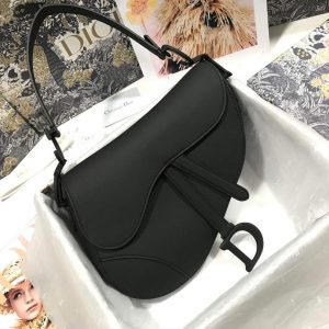 Dior M0446 Dior Saddle Bag M0447 Black Ultramatte Calfskin