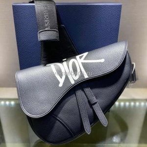 Dior M0446 Saddle Bag Dior Black Calfskin Bag - Voguebags