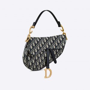 Dior M0446 Saddle Dior Oblique Pouch Belt M928 Navy Blue - luxibagsmall