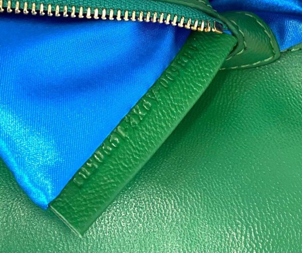 Fendi 8BS049 Mini Baguette 1997 Green Satin Bag with Sequins 0127S | fendi 8br792 medium baguette 1997 green satin bag with sequins 8