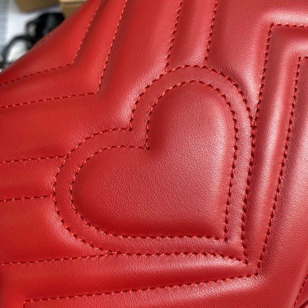 Gucci ‎547260 GG Marmont Mini Top Handle Bag Red - luxibagsmall