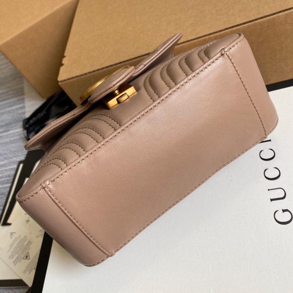 Gucci ‎547260 GG Marmont Mini Top Handle Bag Light Pink - luxibagsmall