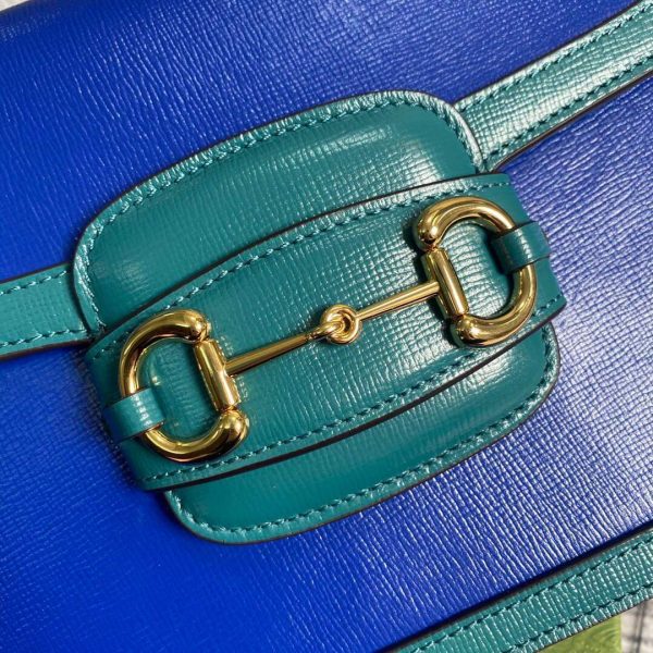 Gucci ‎602204 Gucci Horsebit 1955 Small Shoulder Bag Blue | gucci 602204 gucci horsebit 1955 small shoulder bag 15
