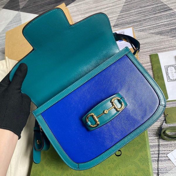 Gucci ‎602204 Gucci Horsebit 1955 Small Shoulder Bag Blue | gucci 602204 gucci horsebit 1955 small shoulder bag 17