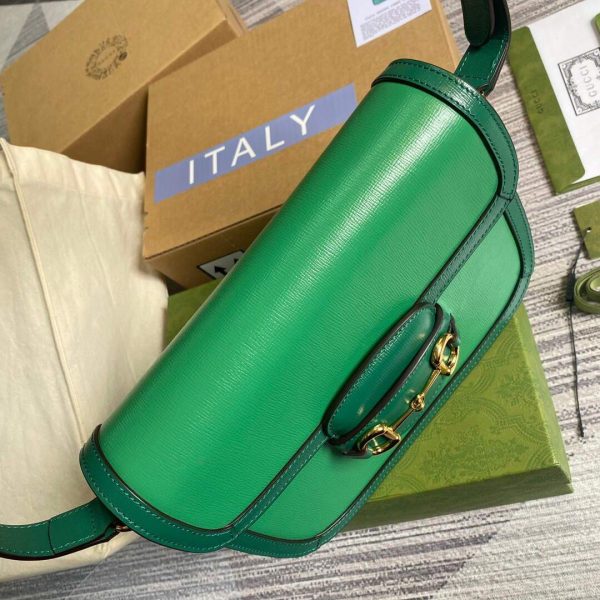 Gucci ‎602204 Gucci Horsebit 1955 Small Shoulder Bag Green | gucci 602204 gucci horsebit 1955 small shoulder bag 6
