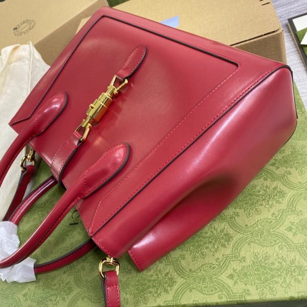 Gucci 649016 Gucci Jackie 1961 Medium Tote Bag Red | gucci 649016 gucci jackie 1961 medium tote bag 30