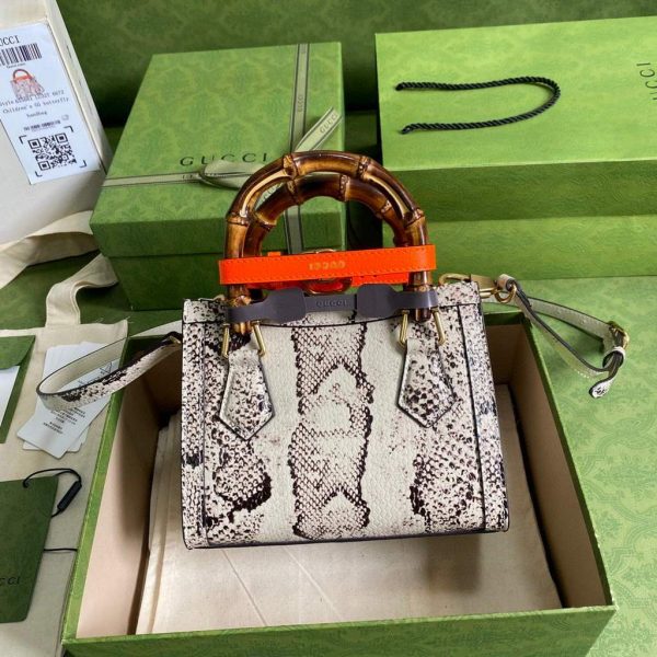 Gucci Diana Mini tote bag top handle bag Gucci ‎655661 Grey | gucci diana mini tote bag top handle bag gucci 655661 grey 2