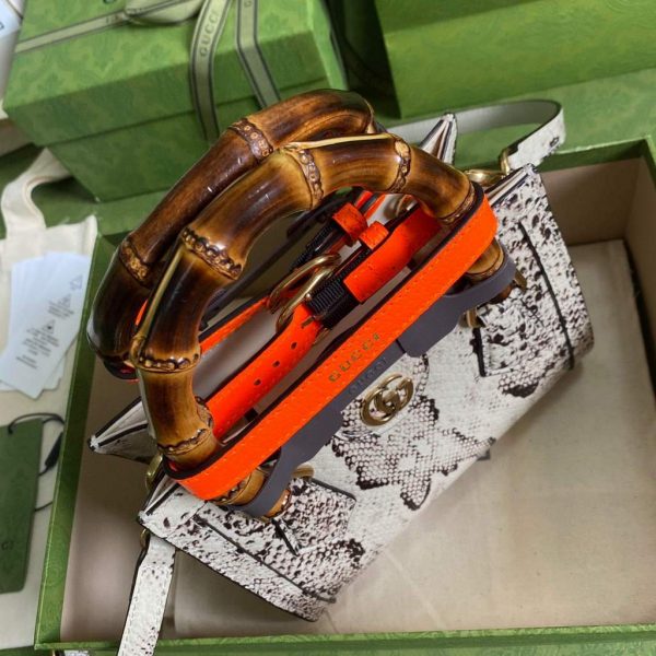 Gucci Diana Mini tote bag top handle bag Gucci ‎655661 Grey | gucci diana mini tote bag top handle bag gucci 655661 grey 5