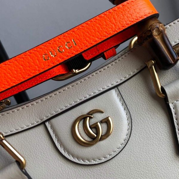Gucci Diana Mini tote bag top handle bag Gucci ‎655661 White | gucci diana mini tote bag top handle bag gucci 655661 white 6