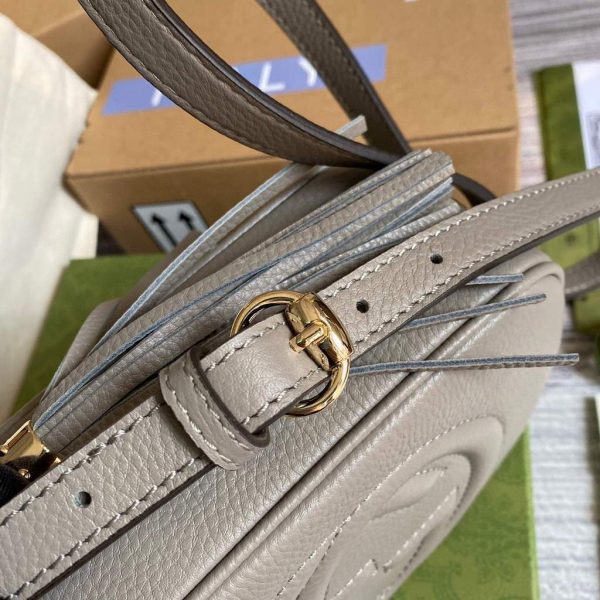 Gucci 308364 Soho small leather crossbody-bags disco bag Grey | gucci soho small leather disco bag 308364 grey 7