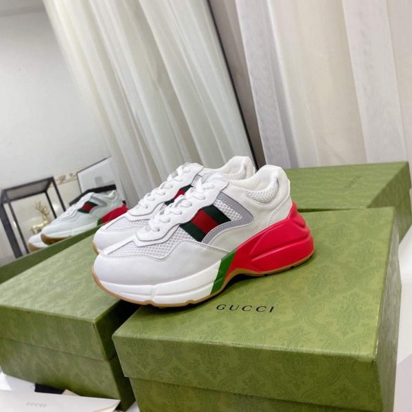 Gucci Women Men's Rhyton Sneaker 645771 White | gucci women mens rhyton sneaker 645771 white 5
