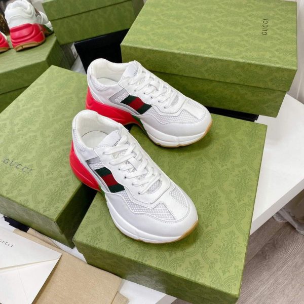 Gucci Women Men's Rhyton Sneaker 645771 White | gucci women mens rhyton sneaker 645771 white 6