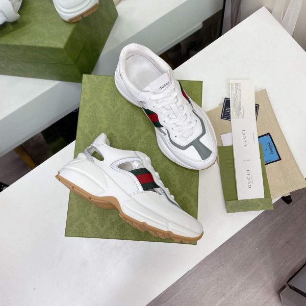 Gucci Women Men's Rhyton Sneaker 657977 White | gucci women mens rhyton sneaker 657977 white 3