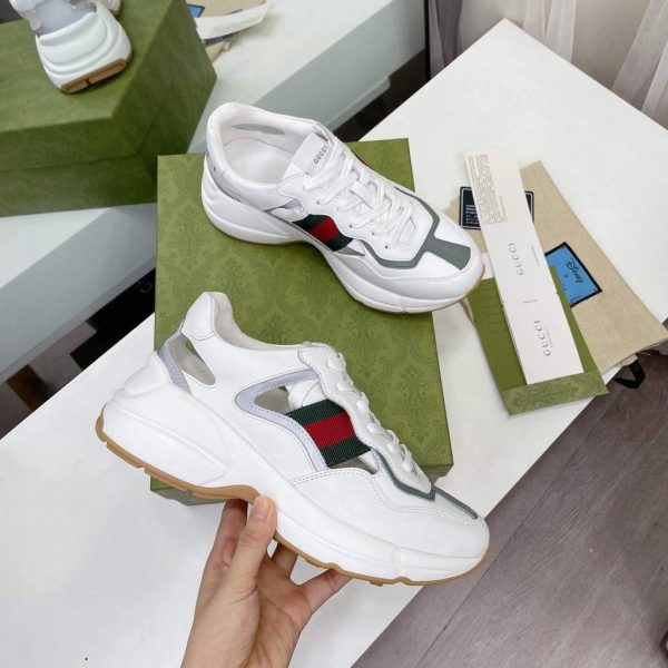 Gucci Women Men's Rhyton Sneaker 657977 White | gucci women mens rhyton sneaker 657977 white 6