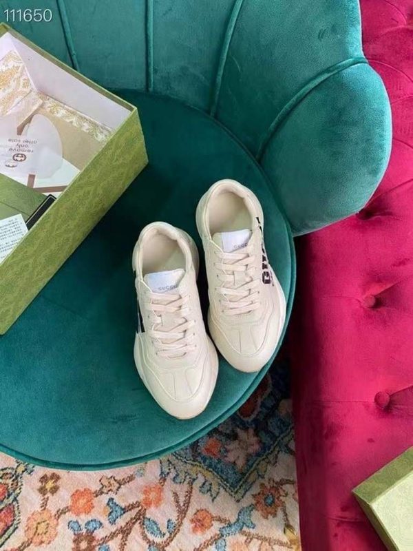 Gucci Women's Rhyton sneaker with '25' 663340 White | gucci womens rhyton sneaker with 25 3