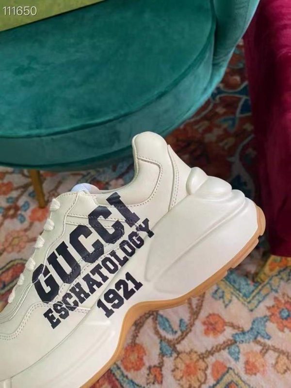 Gucci Women's Rhyton sneaker with '25' 663340 White | gucci womens rhyton sneaker with 25 7