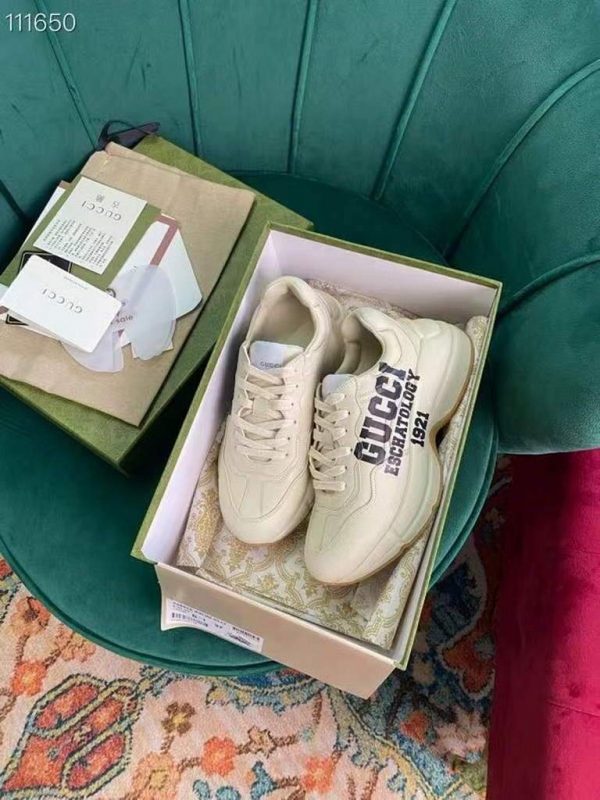 Gucci Women's Rhyton sneaker with '25' 663340 White | gucci womens rhyton sneaker with 25 8
