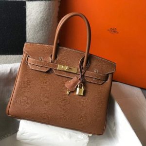 Hermes Birkin Designer Tote Bag Togo Leather 28340 Tan - luxibagsmall