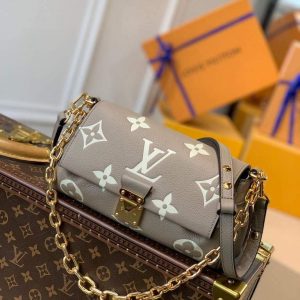 LV M45836 Louis Vuitton M45859 Favorite Monogram Empreinte leather M45813 Gray Cream