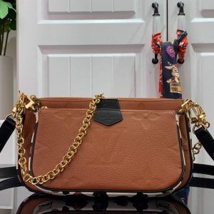 LV M45777 Louis Vuitton M80447 M80399 Multi Pochette Accessoires Bag Tan - luxibagsmall